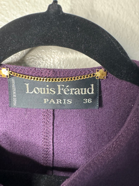 Vintage Louis Feraud Women's Purple Blazer