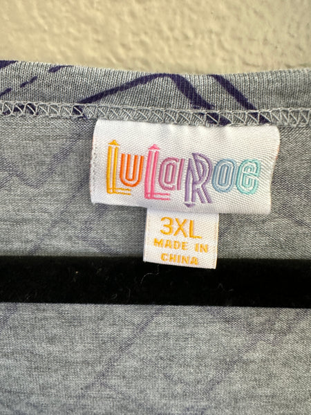 LuLaRoe Women's Gray Short Sleeve Midi Dress