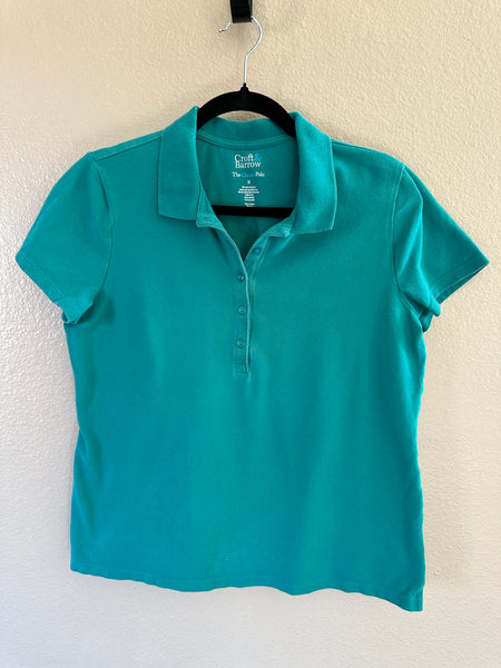 Croft & Barrow Women's Green Short Sleeve Polo