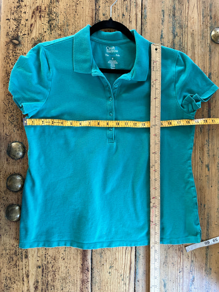 Croft & Barrow Women's Green Short Sleeve Polo