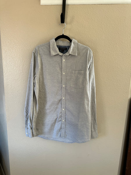 Banana Republic Men's Gray Long Sleeve Dress Shirt