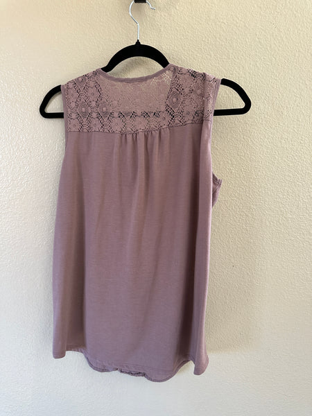 Parallel Skies Purple Sleeveless Blouse