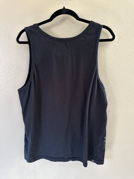 Blue Crown Men's Black Striped Tank Top