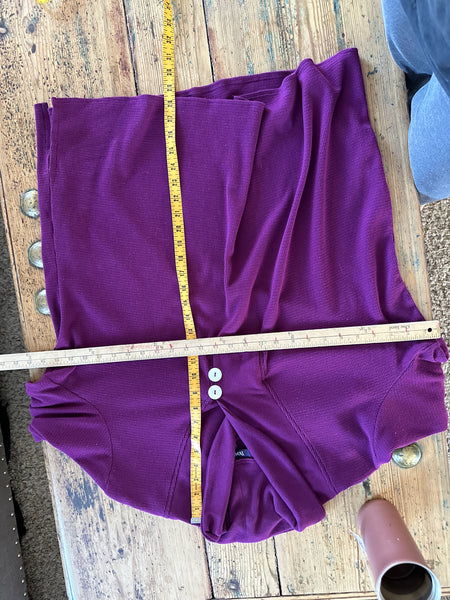 Roaman's Purple Long Sleeve Blouse