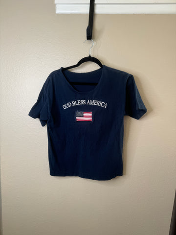 Women's Blue God Bless America Shirt