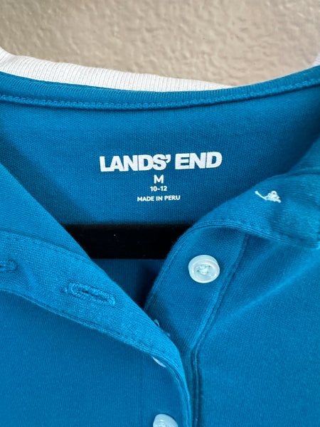 Lands End Men's Blue Short Sleeve Polo