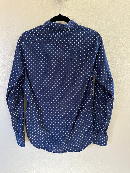 Banana Republic Men's Blue Long Sleeve Dress Shirt