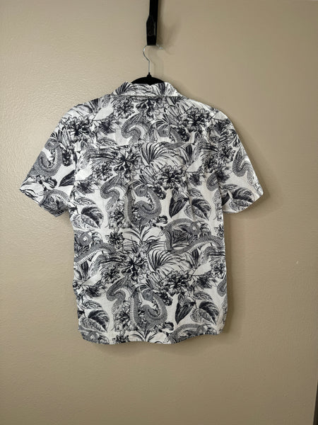 H&M Men's White Floral Shirt