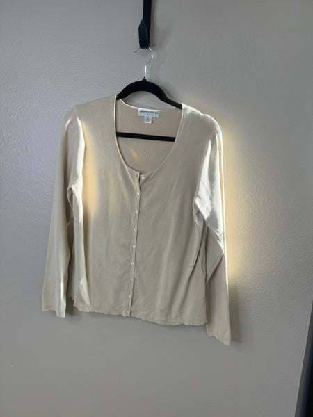 Vintage Casual Corner Women's White Tan Sweater