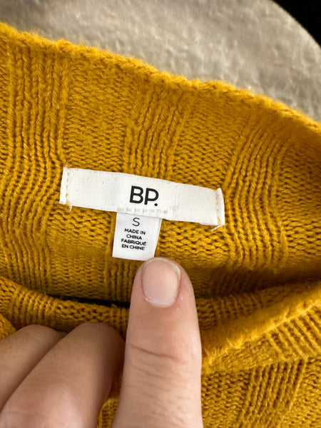 BP Women's Yellow Long Sleeve Sweater