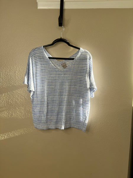 Chico's Women's Blue Striped Blouse