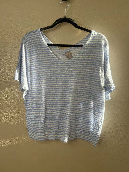 Chico's Women's Blue Striped Blouse