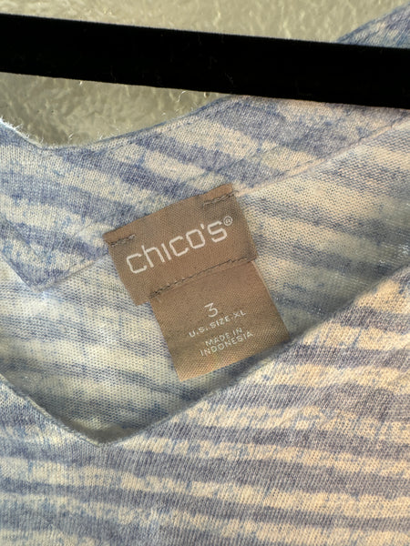 Chico's Women's Blue Striped Blouse