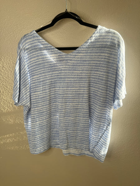 Chico's Women's Blue Striped Blouse