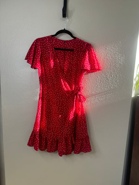 Women's Red Polka Dot Dress