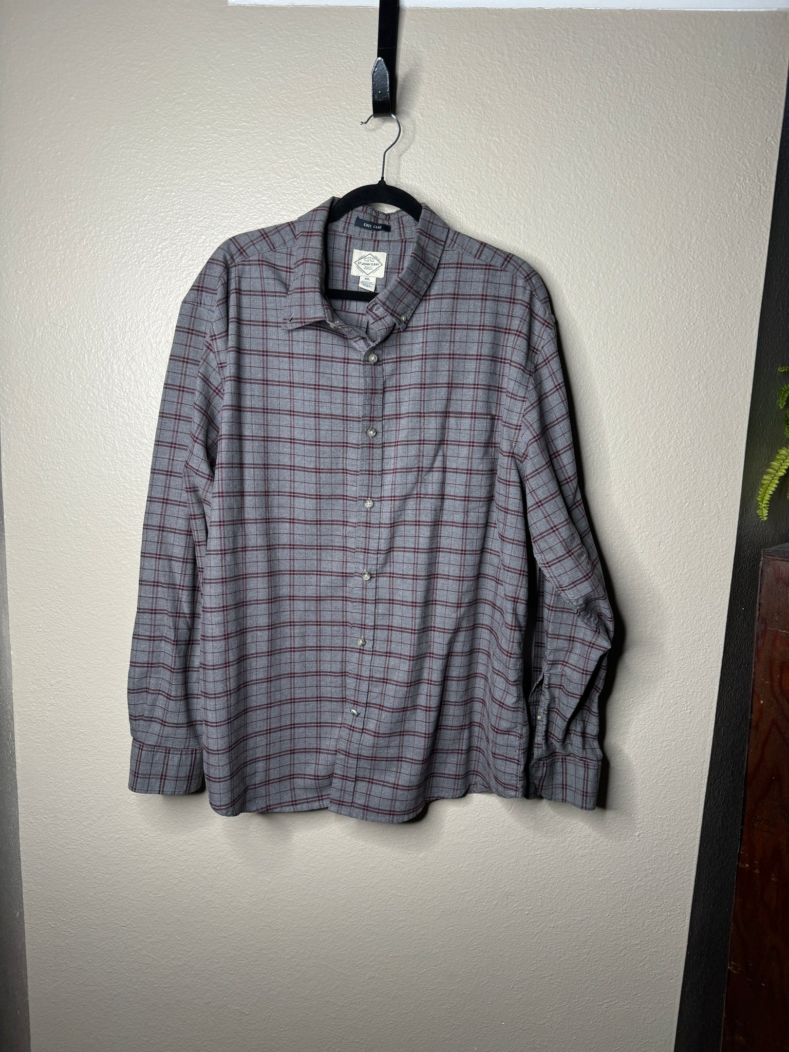 St John's Bay Men's Gray Striped Shirt