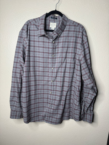 St John's Bay Men's Gray Striped Shirt