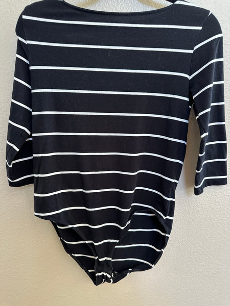 H&M Basic Striped Long Sleeve Bodysuit