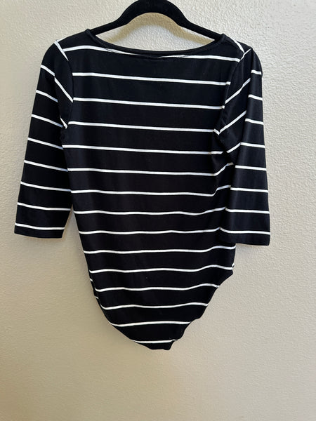 H&M Basic Striped Long Sleeve Bodysuit