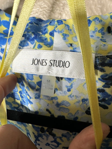 Jones Studio Women's Blue Floral Blouse