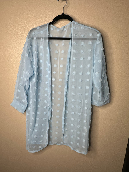 Women's Blue Sheer Blouse