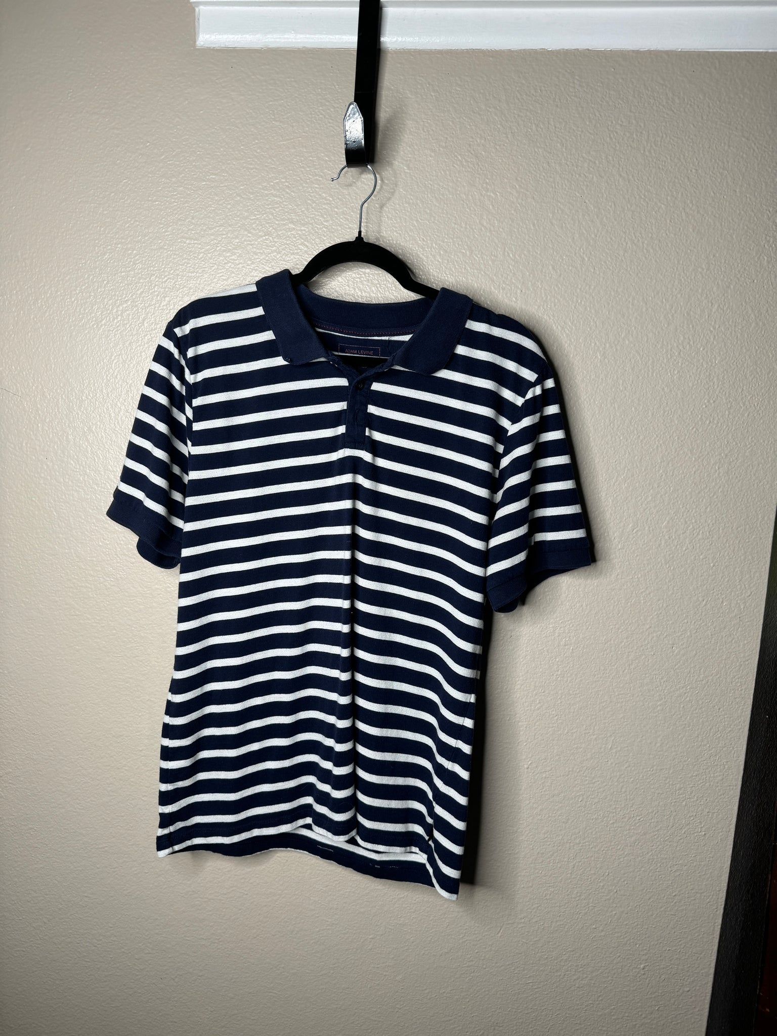 Adam Levine Men's Blue Striped Polo