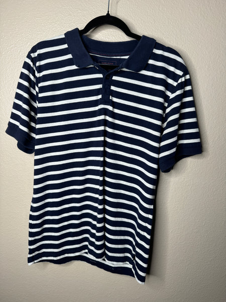 Adam Levine Men's Blue Striped Polo