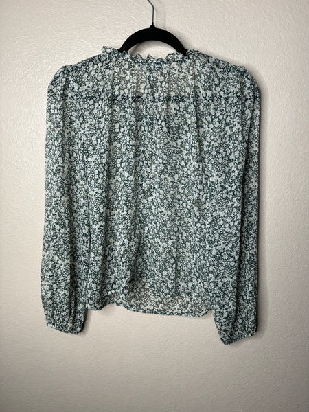 Abercrombie & Fitch Women's Green Floral Blouse