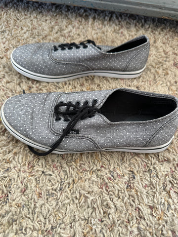 Vans Women's Gray/White Polka Dot Sneakers