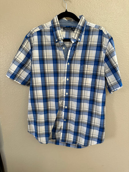 Nautica Men's Short Sleeve Collared Shirt