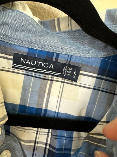 Nautica Men's Short Sleeve Collared Shirt