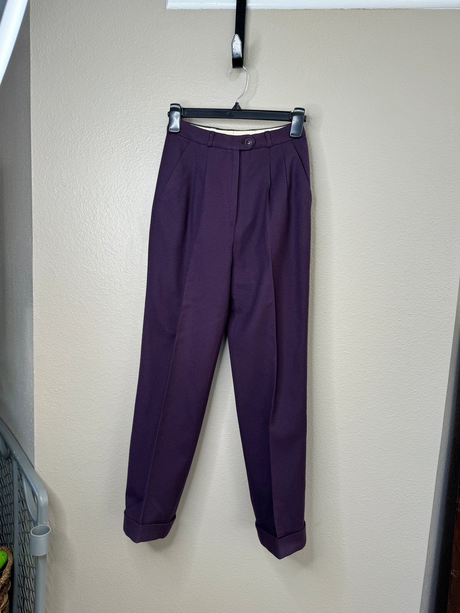 Vintage Louis Feraud Women's Purple Dress Pants