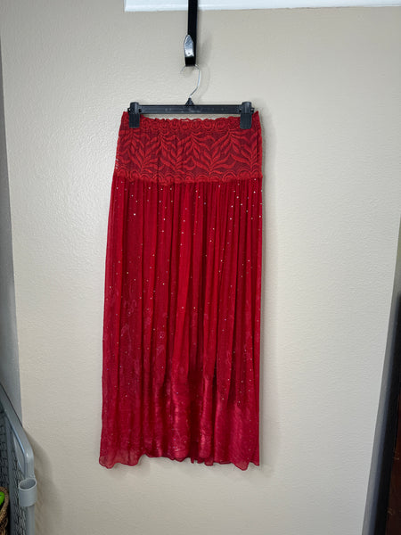 H.K. Fashion Women's Red Skirt