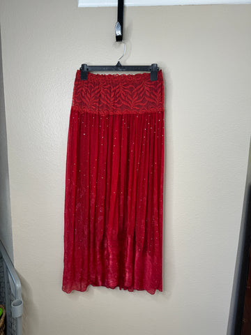 H.K. Fashion Women's Red Skirt