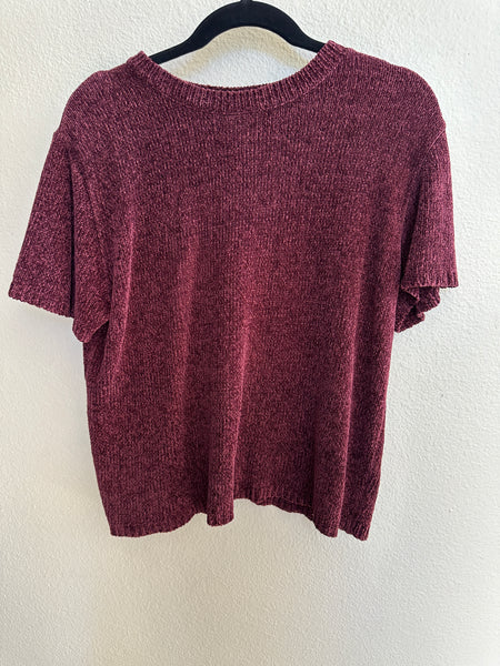 Baxter Wells Red Short Sleeve Sweater