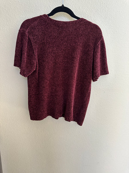 Baxter Wells Red Short Sleeve Sweater