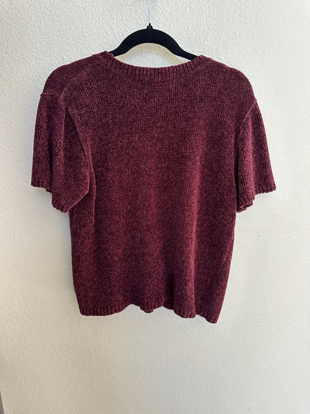 Baxter Wells Red Short Sleeve Sweater