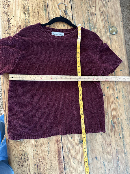 Baxter Wells Red Short Sleeve Sweater