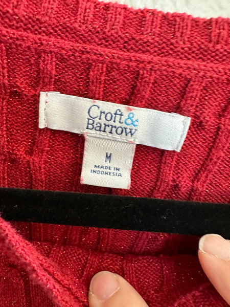 Croft & Barrow Red Long Sleeve Sweater