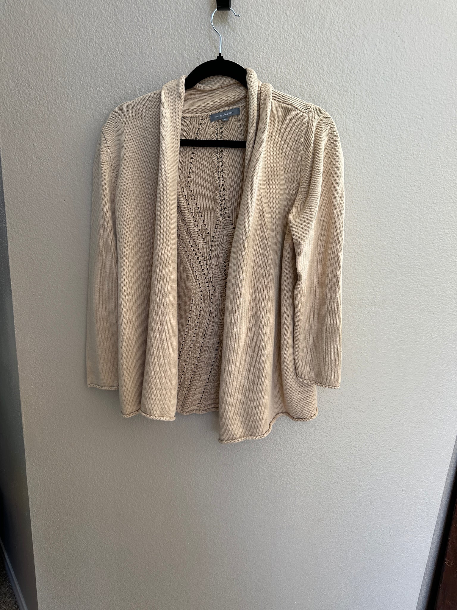 NY Collection Tan Cardigan