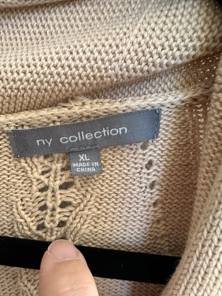 NY Collection Tan Cardigan