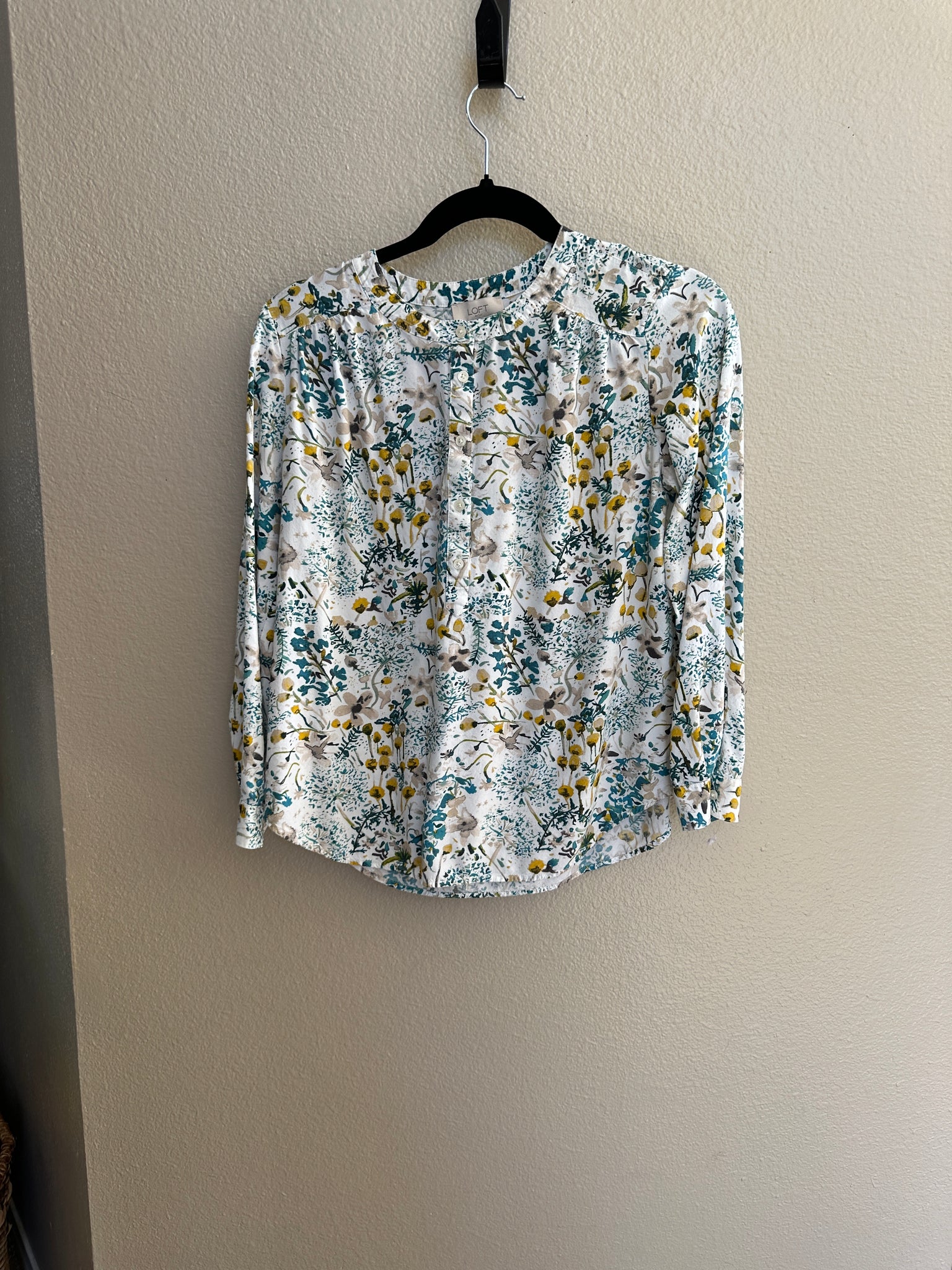 Loft Long Sleeve Floral Blouse