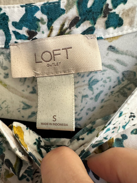 Loft Long Sleeve Floral Blouse