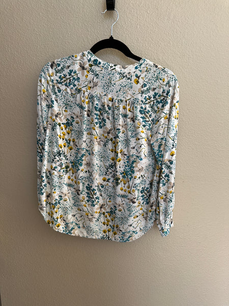 Loft Long Sleeve Floral Blouse