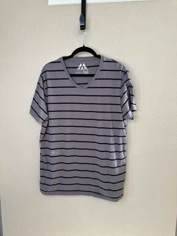 Massive Men's Gray Striped Shirt