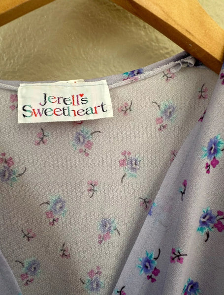 Vintage Jerell's Sweetheart Lavender Dress