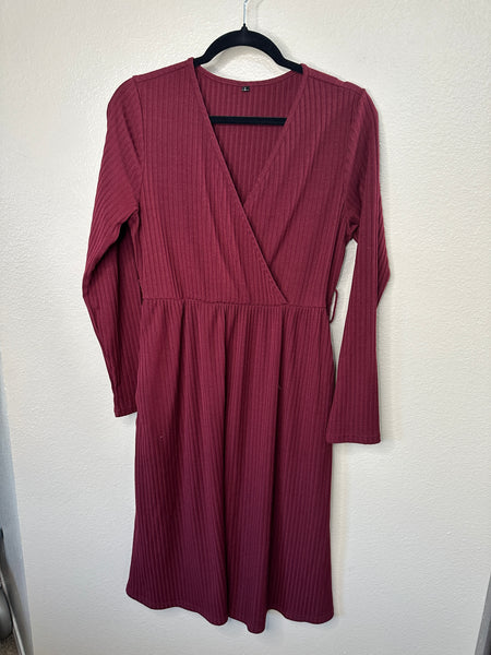 Women's Maroon Midi Dress