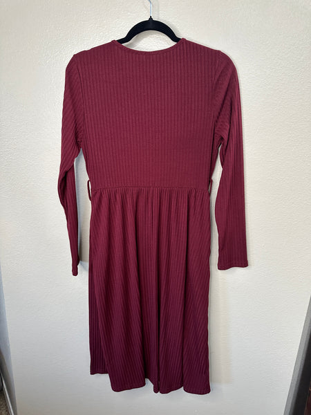 Women's Maroon Midi Dress