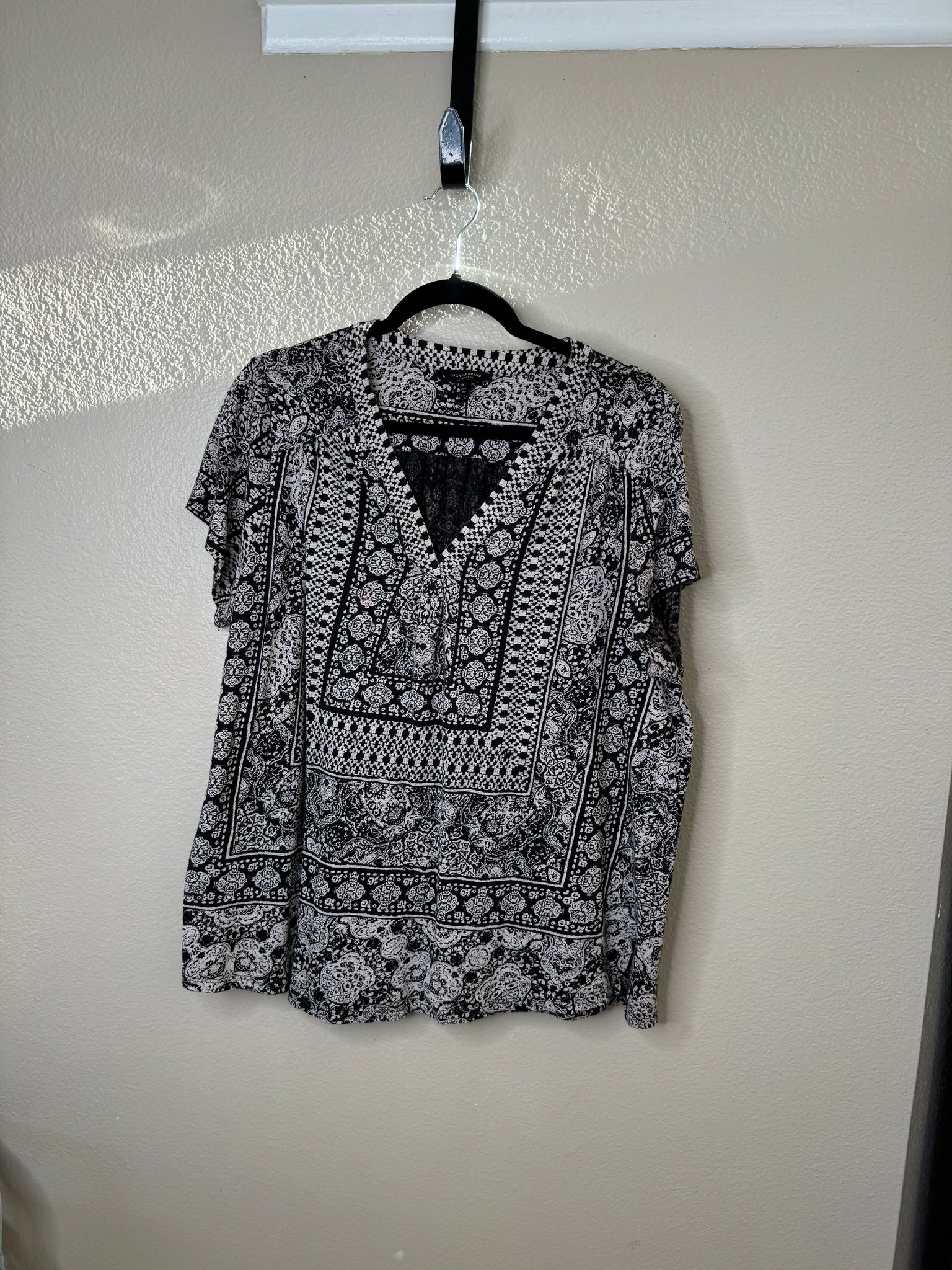 Lucky Brand Women's Black Blouse Size 1X