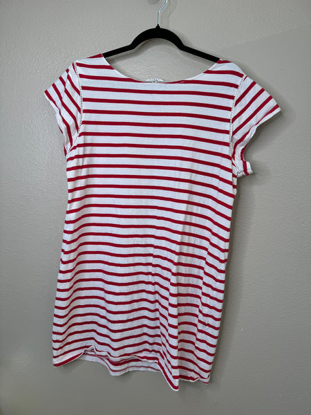 Milly Women's White Striped Dress Size XL